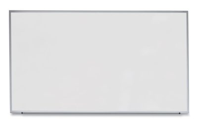 Deluxe Melamine Dry Erase Board, 72 x 48, Melamine White Surface, Silver Anodized Aluminum Frame