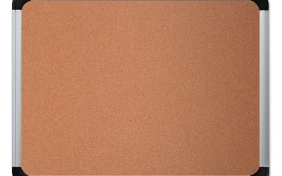 Cork Board with Aluminum Frame, 36 x 24, Tan Surface