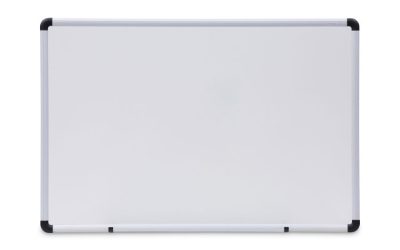 Modern Melamine Dry Erase Board with Aluminum Frame, 36 x 24, White Surface