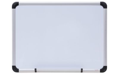 Magnetic Steel Dry Erase Marker Board, 24 x 18, White Surface, Aluminum/Plastic Frame
