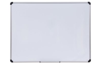 Magnetic Steel Dry Erase Marker Board, 48 x 36, White Surface, Aluminum/Plastic Frame