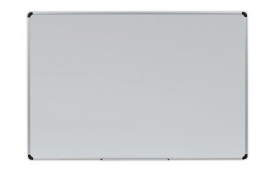 Deluxe Porcelain Magnetic Dry Erase Board, 72 x 48, White Surface, Silver/Black Aluminum Frame