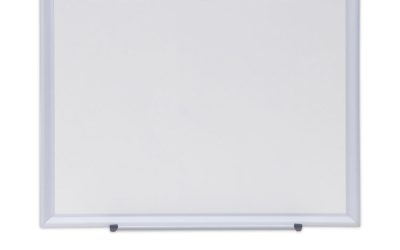 Deluxe Melamine Dry Erase Board, 24 x 18, Melamine White Surface, Silver Aluminum Frame