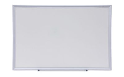 Deluxe Melamine Dry Erase Board, 36 x 24, Melamine White Surface, Silver Aluminum Frame