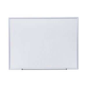 Deluxe Melamine Dry Erase Board, 48 x 36, Melamine White Surface, Silver Aluminum Frame