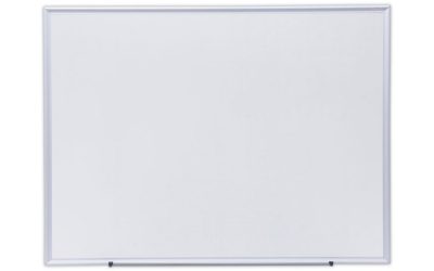 Deluxe Melamine Dry Erase Board, 48 x 36, Melamine White Surface, Silver Aluminum Frame
