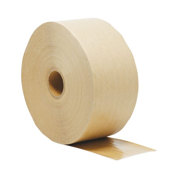 Glass-Fiber Reinforced Gummed Kraft Sealing Tape, 3" Core, 3" X 450 Ft, Brown, 10/carton - Image 2