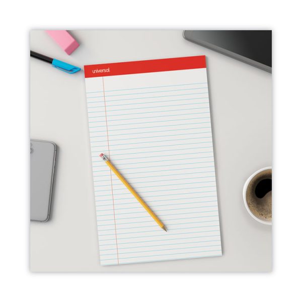 Perforated Ruled Writing Pads, Wide/legal Rule, Red Headband, 50 White 8.5 X 14 Sheets, Dozen - Image 8