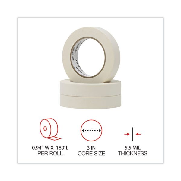 General-Purpose Masking Tape, 3" Core, 24 Mm X 54.8 M, Beige, 36/carton - Image 5