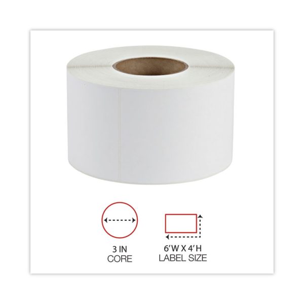 Thermal Transfer Blank Shipping Labels, Label Printers, 4 X 6, White, 1,000/roll, 4 Rolls/carton - Image 2