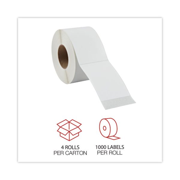 Thermal Transfer Blank Shipping Labels, Label Printers, 4 X 6, White, 1,000/roll, 4 Rolls/carton - Image 4