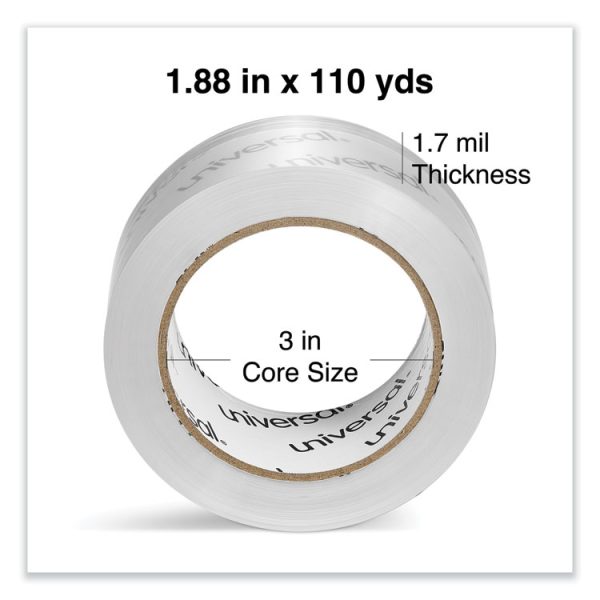 Deluxe General-Purpose Acrylic Box Sealing Tape, 1.7 mil, 3" Core, 1.88" x 109 yds, Clear, 6/Pack - Image 3