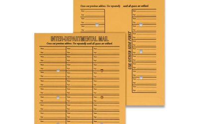 Deluxe Interoffice Press And Seal Envelopes, #97, Two-Sided Three-Column Format, 10 X 13, Brown Kraft, 100/box