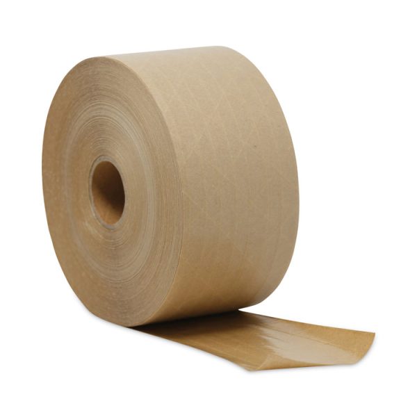 Glass-Fiber Reinforced Gummed Kraft Sealing Tape, 3" Core, 3" X 375 Ft, Brown, 8/carton - Image 2