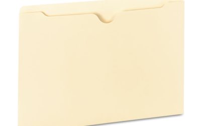 Deluxe Manila File Jackets With Reinforced Tabs, Straight Tab, Legal Size, Manila, 100/box