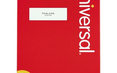 White Labels, Inkjet/laser Printers, 1.33 X 4, White, 14/sheet, 250 Sheets/box