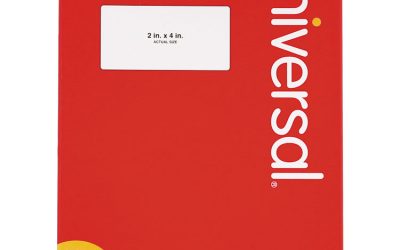 White Labels, Inkjet/laser Printers, 2 X 4, White, 10/sheet, 250 Sheets/box