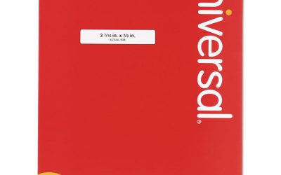 Self-Adhesive Permanent File Folder Labels, 0.66 X 3.44, White, 30/sheet, 25 Sheets/box