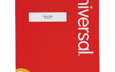 White Labels, Inkjet/laser Printers, 1 X 4, White, 20/sheet, 100 Sheets/box