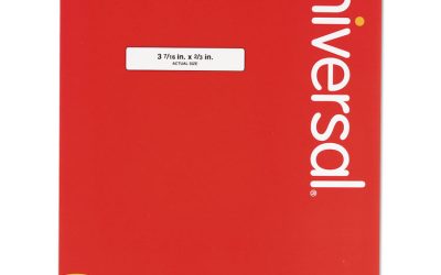 Self-Adhesive Permanent File Folder Labels, 0.66 x 3.44, White with Assorted Color Borders, 30/Sheet, 25 Sheets/Pack