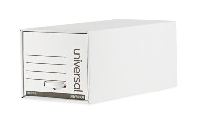 Heavy-Duty Storage Drawers, Letter Files, 14″ X 25.5″ X 11.5″, White, 6/carton