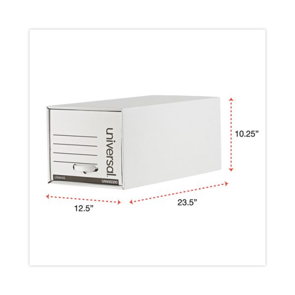 Heavy-Duty Storage Drawers, Letter Files, 14" X 25.5" X 11.5", White, 6/carton - Image 5