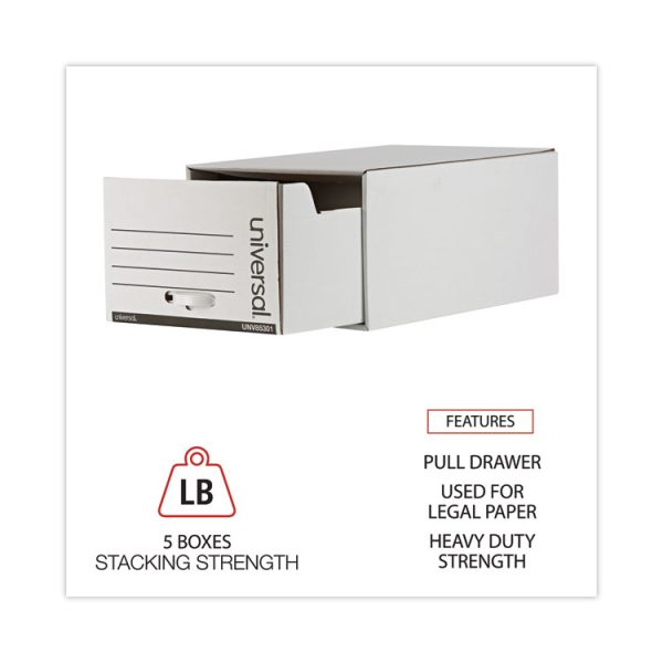 Heavy-Duty Storage Drawers, Legal Files, 17.25" X 25.5" X 11.5", White, 6/carton - Image 5