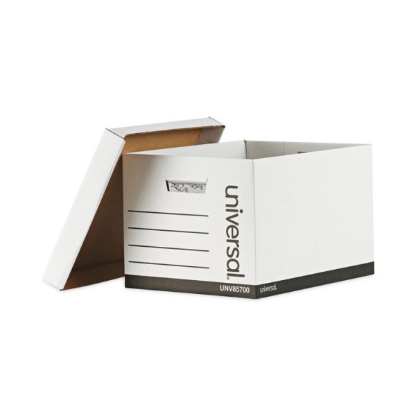 Medium-Duty Lift-Off Lid Boxes, Letter/legal Files, 12" X 15" X 10", White, 12/carton - Image 2