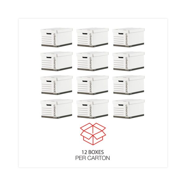 Medium-Duty Lift-Off Lid Boxes, Letter/legal Files, 12" X 15" X 10", White, 12/carton - Image 4