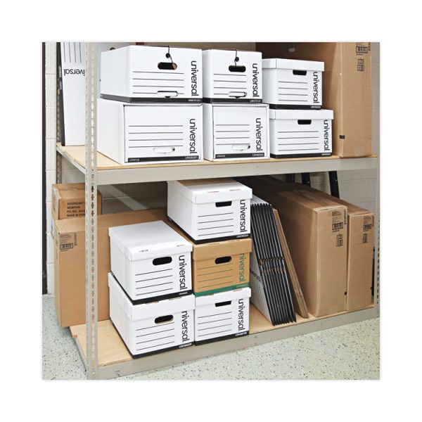 Medium-Duty Lift-Off Lid Boxes, Letter/legal Files, 12" X 15" X 10", White, 12/carton - Image 6