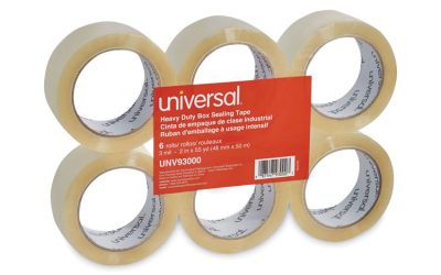 Heavy-Duty Box Sealing Tape, 3″ Core, 1.88″ X 54.6 Yds, Clear, 6/box