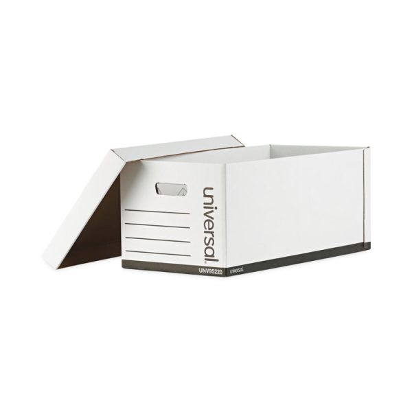 Medium-Duty Easy Assembly Storage Box, Letter Files, White, 12/carton - Image 2