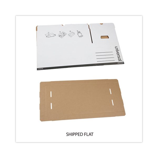 Medium-Duty Easy Assembly Storage Box, Letter Files, White, 12/carton - Image 3