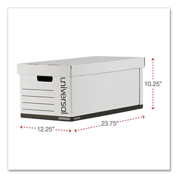 Medium-Duty Easy Assembly Storage Box, Letter Files, White, 12/carton - Image 5