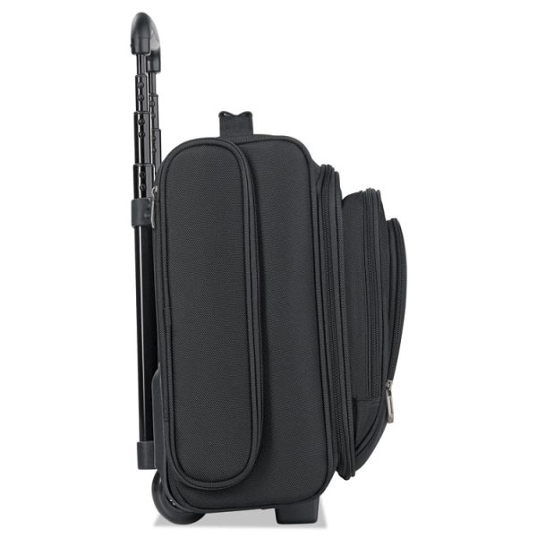 Classic Rolling Overnighter Case, Fits Devices Up to 15.6", Ballistic Polyester, 16.14 x 6.69 x 13.78, Black - Image 3