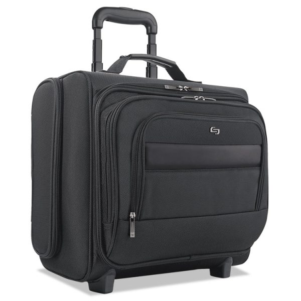 Classic Rolling Overnighter Case, Fits Devices Up to 15.6", Ballistic Polyester, 16.14 x 6.69 x 13.78, Black - Image 2