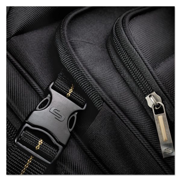 Pro Backpack, Fits Devices Up to 17.3", Polyester, 12.25 x 6.75 x 17.5, Black - Image 5