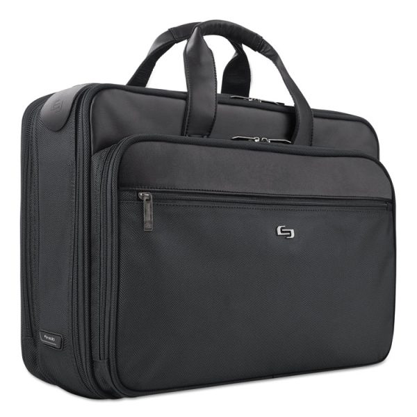 Classic Smart Strap Briefcase, Fits Devices Up to 16", Ballistic Polyester, 17.5 x 5.5 x 12, Black - Image 2