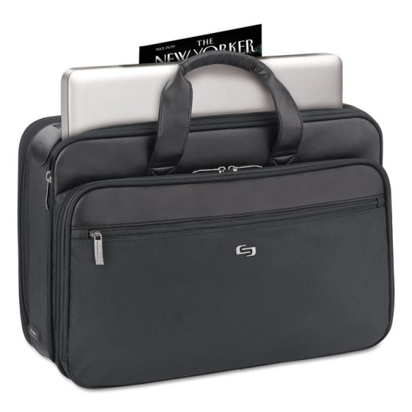 Classic Smart Strap Briefcase, Fits Devices Up to 16", Ballistic Polyester, 17.5 x 5.5 x 12, Black - Image 4