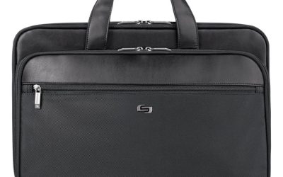 Classic Smart Strap Briefcase, Fits Devices Up to 16″, Ballistic Polyester, 17.5 x 5.5 x 12, Black