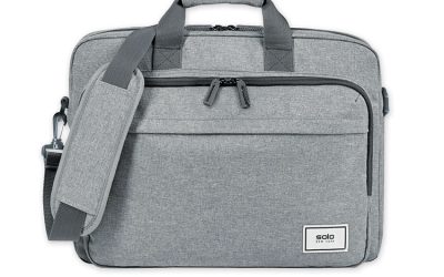 Sustainable Re:cycled Collection Laptop Bag, Fits Devices Up to 15.6″, Recycled PET Polyester, 16.25 x 4.5 x 12, Gray