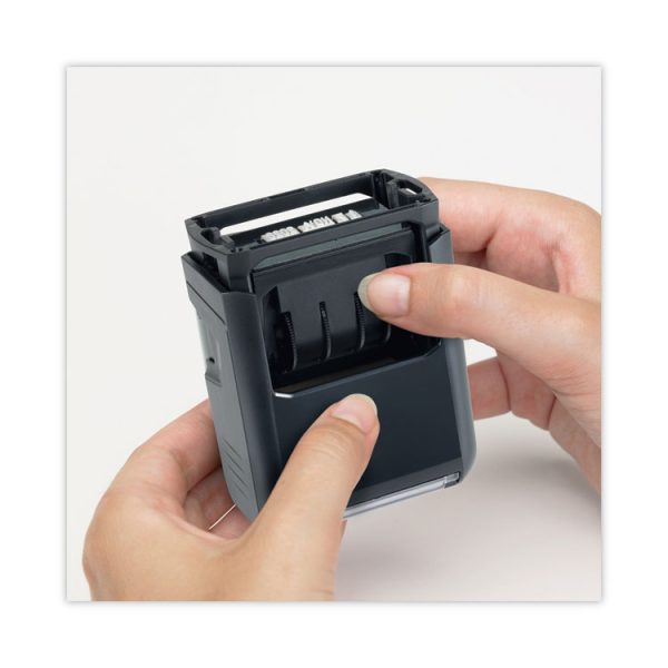 Printy Economy 5-in-1 Date Stamp, Self-Inking, 1.63" x 1", Blue/Red - Image 6