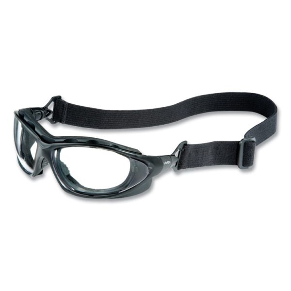 Seismic Sealed Eyewear, Black Polycarbonate Frame, Clear Polycarbonate Lens - Image 5