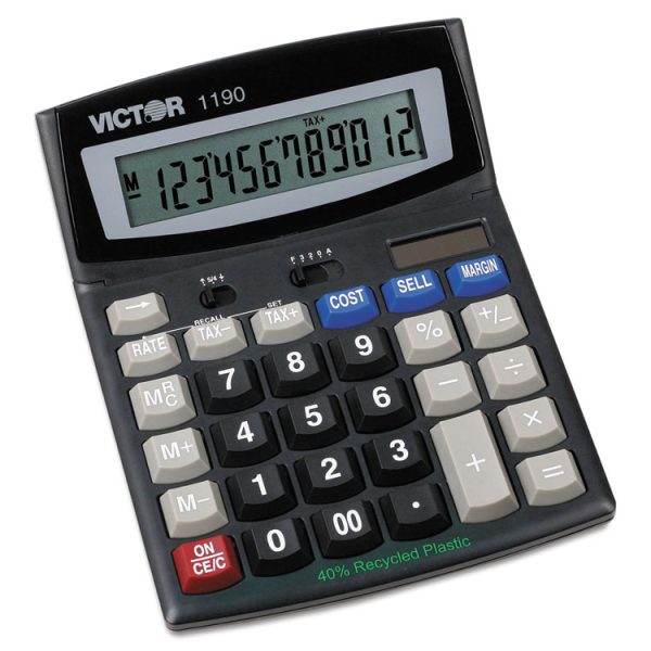 1190 Executive Desktop Calculator, 12-Digit Lcd