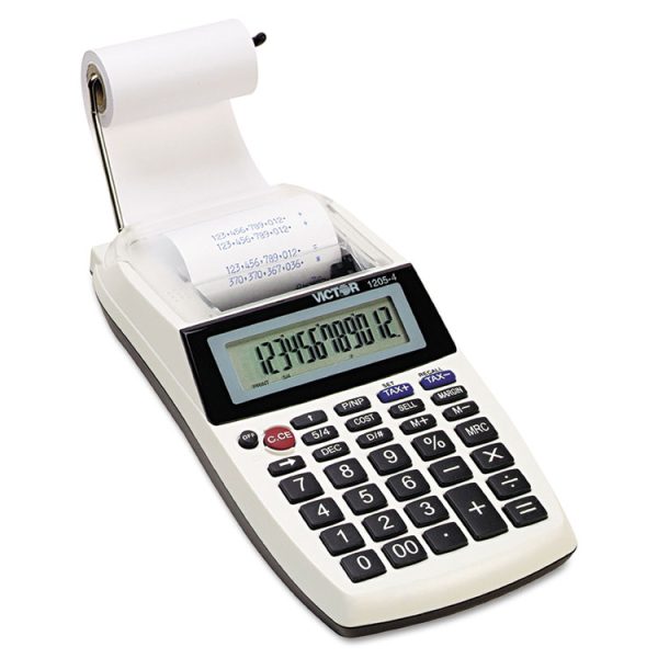 1205-4 Palm/desktop One-Color Printing Calculator, Black Print, 2 Lines/sec