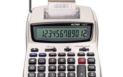 1208-2 Two-Color Compact Printing Calculator, Black/red Print, 2.3 Lines/sec