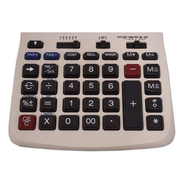 1208-2 Two-Color Compact Printing Calculator, Black/red Print, 2.3 Lines/sec - Image 8