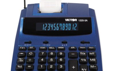 1225-3a Antimicrobial Two-Color Printing Calculator, Blue/red Print, 3 Lines/sec