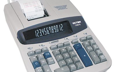 1560-6 Two-Color Ribbon Printing Calculator, Black/red Print, 5.2 Lines/sec