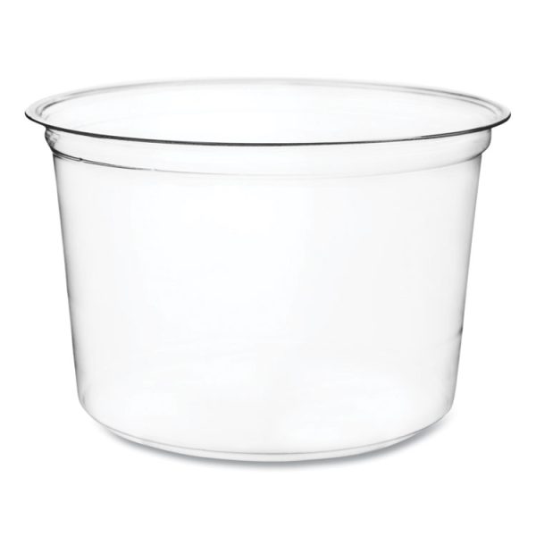 Round Deli Pots, 16 oz, 4.6 Diameter x 3"h, Clear, Plastic, 500/Carton